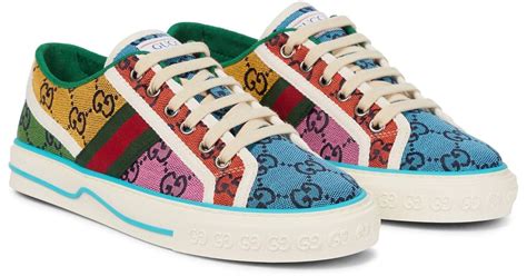 gucci logo on sneakers|gucci colorful sneakers.